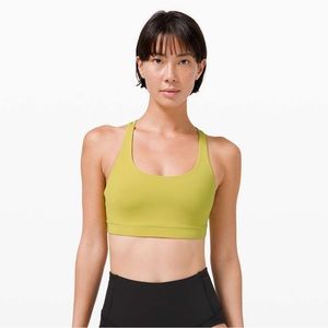 Lululemon Energy Bra in Yellow Pear